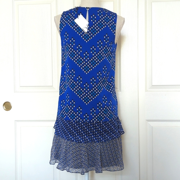 Diane von FurstenbergLiza Mix Print Tiered Silk Drop Waist Dress - Picture 8 of 12